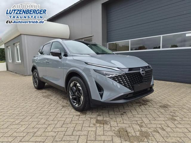 Nissan Qashqai 1.3 DIG-T MHEV 158 PS X-Tronic N-Connecta Teil-Leder PanoGlasdach Klimaautomatik Sitzheizung Lenkradheizung Navi ACC PDC v+h 360&deg;Kamera DAB Bluetooth Touchscreen Apple CarPlay Android Auto 18"LM 