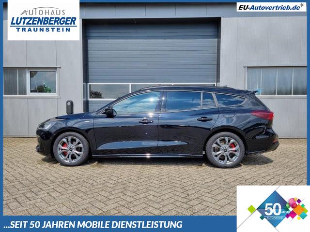 Ford Focus Turnier - 1.0 125PS ST-Line X Voll-Leder elektr. Heckklappe Winterpaket Rückf.Kamera ACC Klimaautomatik Sitzheizung Lenkradheizung Frontscheibe beheizb. Ford-Navi SYNC 4 B+O Sound DAB+ Bluetooth Apple Carplay Android Auto PDC v+h 2xKeyless 17-LM