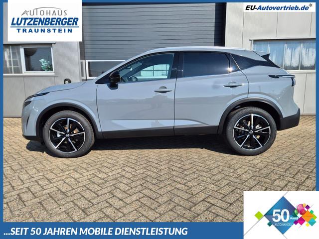 Nissan Qashqai - 1.3 DIG-T MHEV 158 PS X-Tronic Tekna Voll-Leder Klimaautomatik PanoGlasdach Sitzheizung Lenkradheizung Navi Head-Up Display elektr. Heckklappe ACC PDC v+h 360&deg;Kamera DAB Bluetooth Touchscreen Apple CarPlay Android Auto 19"LM