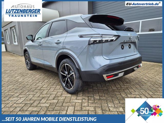 Nissan Qashqai - 1.3 DIG-T MHEV 158 PS X-Tronic Tekna Voll-Leder Klimaautomatik PanoGlasdach Sitzheizung Lenkradheizung Navi Head-Up Display elektr. Heckklappe ACC PDC v+h 360&deg;Kamera DAB Bluetooth Touchscreen Apple CarPlay Android Auto 19"LM