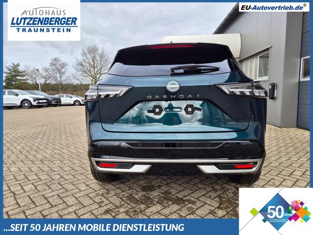Nissan Qashqai - 1.3 DIG-T MHEV 158 PS X-Tronic Tekna Premium Paket 20"LM Teil-Leder PanoGlasdach Klimaautomatik Sitzheizung Lenkradheizung Navi Head-Up Display elektr. Heckklappe ACC PDC v+h 360&deg;Kamera DAB Bluetooth Touchscreen Apple CarPlay Android Auto
