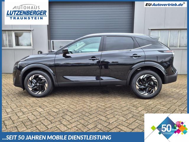 Nissan Qashqai - 1.3 DIG-T MHEV 158 PS X-Tronic N-Connecta Teil-Leder PanoGlasdach Klimaautomatik Sitzheizung Lenkradheizung Navi ACC PDC v+h 360&deg;Kamera DAB Bluetooth Touchscreen Apple CarPlay Android Auto 18"LM