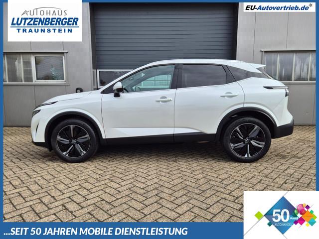 Nissan Qashqai - 1.3 DIG-T MHEV 140PS Tekna Voll-Leder Klimaautomatik PanoGlasdach Sitzheizung Lenkradheizung Navi Head-Up Display elektr. Heckklappe ACC PDC v+h 360&deg;Kamera DAB Bluetooth Touchscreen Apple CarPlay Android Auto 19"LM