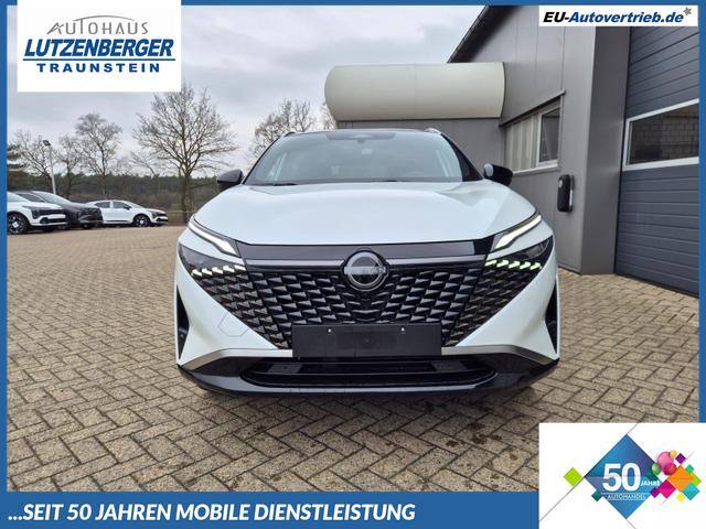 Nissan Qashqai - 1.3 DIG-T MHEV 158 PS X-Tronic Tekna Premium Paket 20"LM Teil-Leder PanoGlasdach Klimaautomatik Sitzheizung Lenkradheizung Navi Head-Up Display elektr. Heckklappe ACC PDC v+h 360&deg;Kamera DAB Bluetooth Touchscreen Apple CarPlay Android Auto