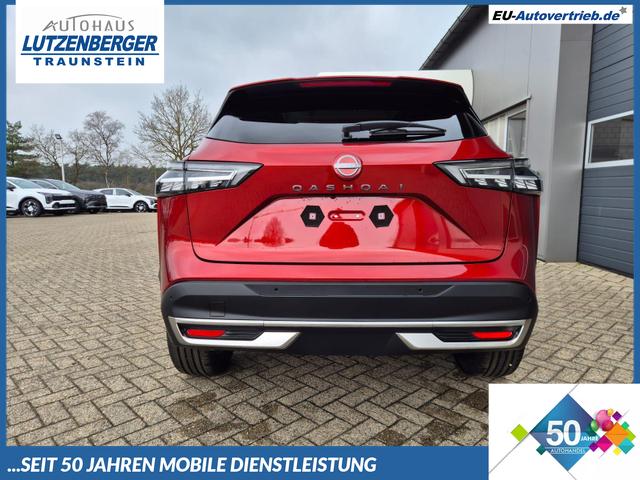 Nissan Qashqai - 1.3 DIG-T MHEV 158 PS X-Tronic Tekna Voll-Leder Klimaautomatik PanoGlasdach Sitzheizung Lenkradheizung Navi Head-Up Display elektr. Heckklappe ACC PDC v+h 360&deg;Kamera DAB Bluetooth Touchscreen Apple CarPlay Android Auto 19"LM