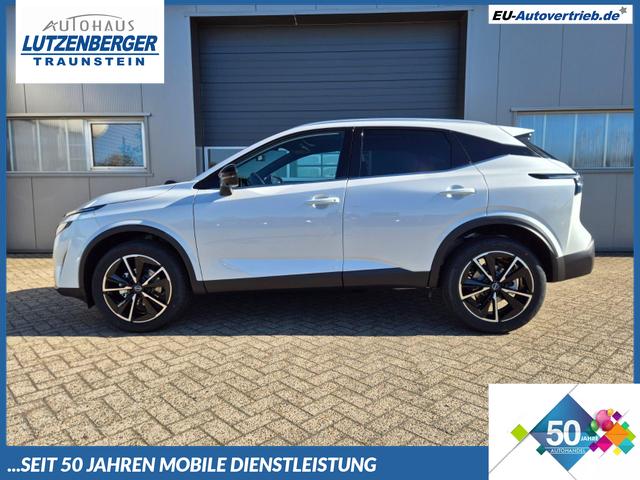Nissan Qashqai - 1.3 DIG-T MHEV 158 PS X-Tronic Tekna Voll-Leder Klimaautomatik PanoGlasdach Sitzheizung Lenkradheizung Navi Head-Up Display elektr. Heckklappe ACC PDC v+h 360&deg;Kamera DAB Bluetooth Touchscreen Apple CarPlay Android Auto 19"LM