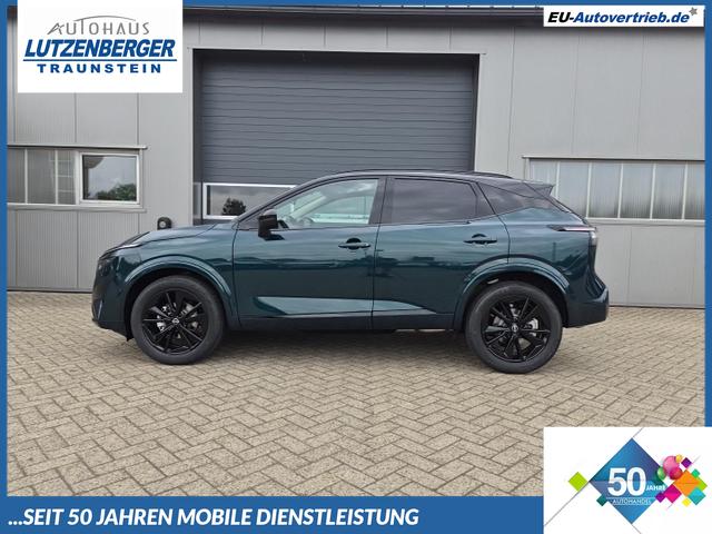 Nissan Qashqai - 1.3 DIG-T MHEV 158 PS X-Tronic N-Design PanoDach Teil-Leder Klimaautomatik Sitzheizung Lenkradheizung Navi ACC PDC v+h 360&deg;Kamera DAB Bluetooth Touchscreen Apple CarPlay Android Auto 19"Zoll