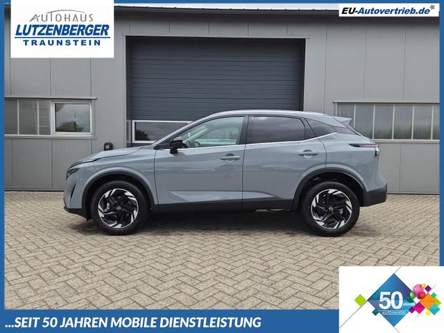 Nissan Qashqai - 1.3 DIG-T MHEV 158 PS X-Tronic N-Connecta Teil-Leder PanoGlasdach Klimaautomatik Sitzheizung Lenkradheizung Navi ACC PDC v+h 360&deg;Kamera DAB Bluetooth Touchscreen Apple CarPlay Android Auto 18"LM
