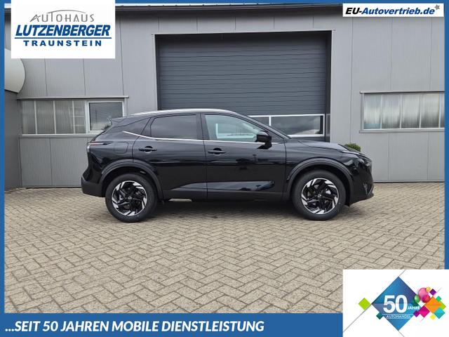 Nissan Qashqai - 1.3 DIG-T MHEV 158 PS X-Tronic N-Connecta Teil-Leder PanoGlasdach Klimaautomatik Sitzheizung Lenkradheizung Navi ACC PDC v+h 360&deg;Kamera DAB Bluetooth Touchscreen Apple CarPlay Android Auto 18"LM