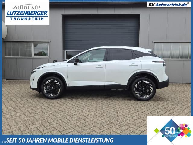 Nissan Qashqai - 1.3 DIG-T MHEV 158 PS X-Tronic N-Connecta Teil-Leder PanoGlasdach Klimaautomatik Sitzheizung Lenkradheizung Navi ACC PDC v+h 360&deg;Kamera DAB Bluetooth Touchscreen Apple CarPlay Android Auto 18"LM