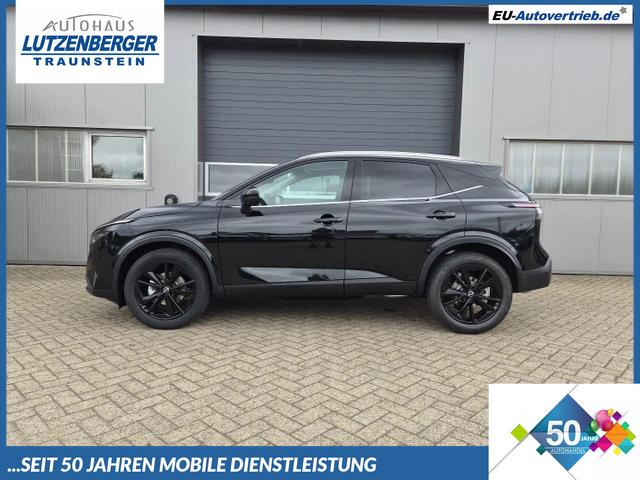 Nissan Qashqai - 1.3 DIG-T MHEV 158 PS X-Tronic Tekna Voll-Leder Klimaautomatik PanoGlasdach Sitzheizung Lenkradheizung Navi Head-Up Display elektr. Heckklappe ACC PDC v+h 360&deg;Kamera DAB Bluetooth Touchscreen Apple CarPlay Android Auto 19"LM