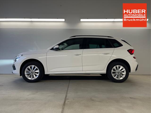 Skoda / KAMIQ / Wei&szlig; / / / 115PS DSG Matrix+AHK+Kamera+PDC vor+hi+Kessy+Sitzheizung+GVL