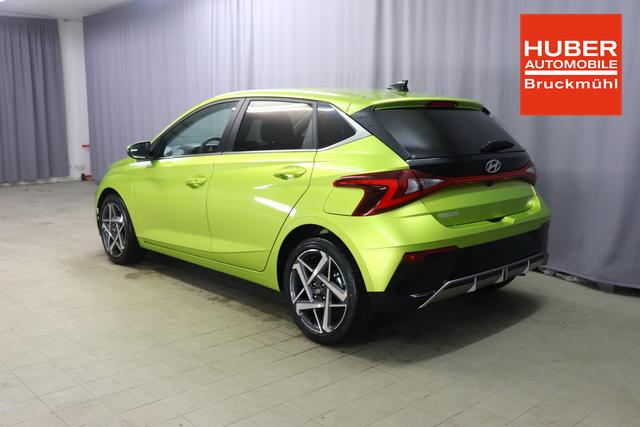 i20 (BC3) Trend Line 1.0 T-GDi 74kW Lucid Lime Metallic Sitzpolsterung in Stoff Schwarz PA4 Infotainment-Paket