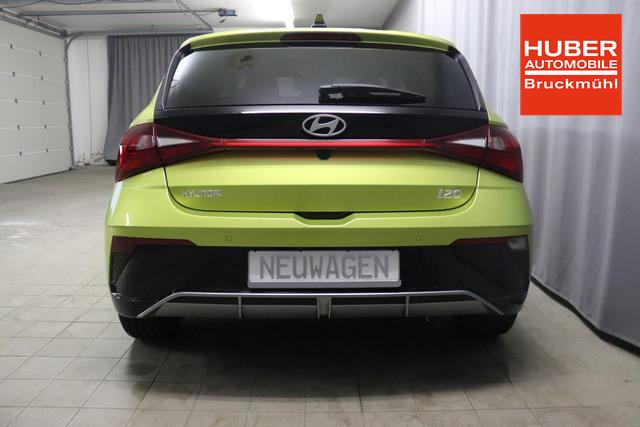 Hyundai i20 Family 1.0 T-GDI 73 kW (100 PS) Navigationssystem, Klimaautomatik, Sitzheizung, Lenkradheizung, Radio mit DAB, Apple CarPlay & Android Auto, Rückfahrkamera, Einparkhilfe hinten, Lichtsensor, Spurassistent, Fernlichtassistent, Verkehrszeichenassistent uvm. 