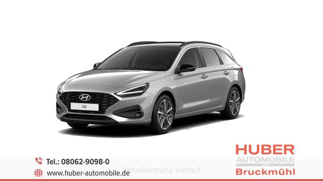 Hyundai i30 - GO 1.0 T-GDi 73 kW (100 PS) 2-Zonen-Klimaautomatik, Sitzheizung, Lenkradheizung, Navigationssystem, DAB, Apple CarPlay, Android Auto, Bluetooth, Freisprecheinrichtung, USB-Anschluss, Digitales Cockpit, LED-Abblendlicht, Dachreling, 16 Zoll Leichtmetallfe
