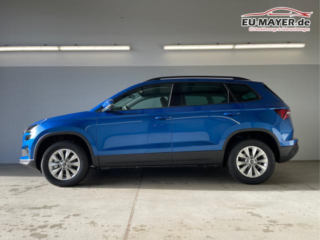Skoda / Karoq / Blau / / / 150PS DSG AHK+Kamera+ACC+Kessy+Kamera+ParkPilot vo+hi+App
