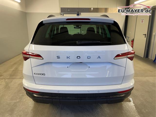 Skoda / Karoq / Wei&szlig; / / / 150PS DSG AHK+Kamera+ACC+Kessy+Kamera+ParkPilot vo+hi+App