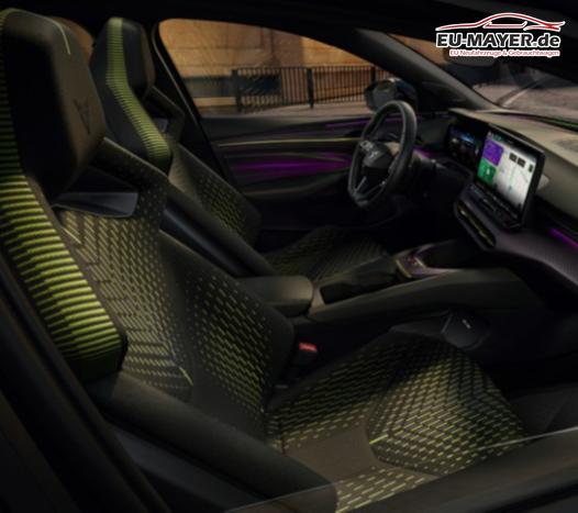 Cupra Raval Endurance Vollelektrisch166 kW(226 PS)Paket Ahead, Paket Rebel, Drive-Paket, Alur&auml;der 19 Zoll Sulfur, Winterpaket, LED MAtrix, " Cup Bucket" Schalensitze, Felge gegen Mehrpreis 