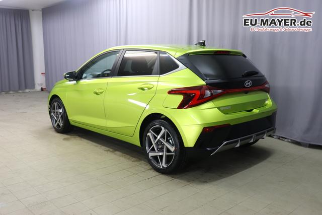 i20 (BC3) Trend Line 1.0 T-GDi 74kW Lucid Lime Metallic Sitzpolsterung in Stoff Schwarz PA4 Infotainment-Paket