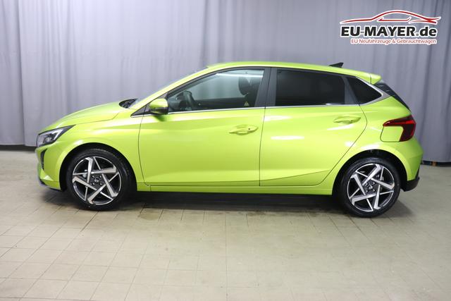 i20 (BC3) Trend Line 1.0 T-GDi 74kW Lucid Lime Metallic Sitzpolsterung in Stoff Schwarz PA4 Infotainment-Paket