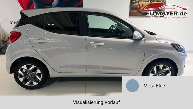 i10 GO Plus Meta Blue Vorlauf, Beispielbilder, ggf. teilweise mit Sonderausstattung