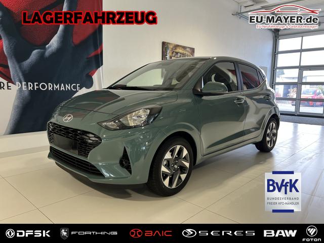 Hyundai i10 - GO+ 1.2 MT 58 kW (79 PS) 5 Jahre Herstellergarantie, Klimaautomatik, Navigationssystem, Apple CarPlay & Android Auto, Sitzheizung, Lenkradheizung, Einparkhilfe hinten, R&uuml;ckfahrkamera, Privacy Glass, 15" Leichtmetallfelgen, uvm.