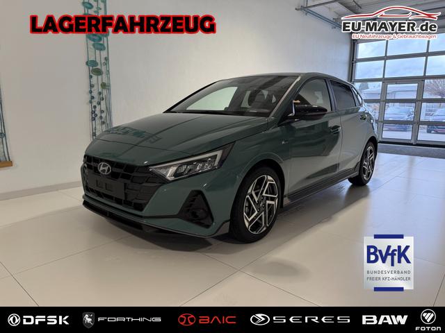 Hyundai i20 - N Line 1.0 T-GDI DCT 73 kW (100 PS) Induktionsladestation, Toter-Winkel-Assis. Lenkradheizung, Sitzheizung, Klimaautomatik, Android Auto, Apple CarPlay, Navigationssystem, Virtual Cockpit, Einparkhilfe v + h, R&uuml;ckfahrkamera, 17 Zoll Leichtmetallfelgen, uvm.