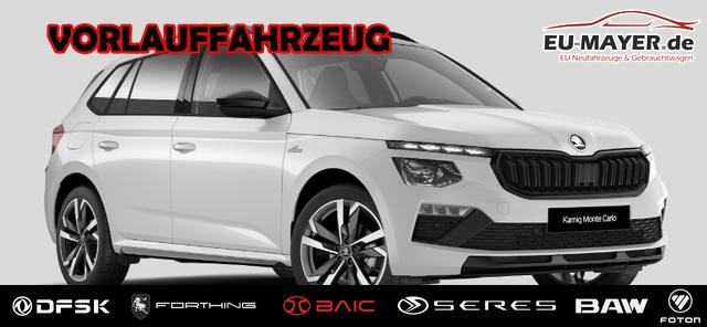 Skoda Kamiq - Monte Carlo 1.5 TSI 150PS DSG, 5J GARANTIE, 18"ALU, METALLIC, ELE. HECKKLAPPE, ANH&Auml;NGERKUPPLUNG, BEH. FRONTSCHEIBE, MATRIX-LED, PANORAMADACH, Sitzheizung, Lenkradhzg, Ladeboden, ACC, SIDE Assist, Virtual Cockpit 10", Parksensoren, Kamera, KESSY, Privacy, Climatronic