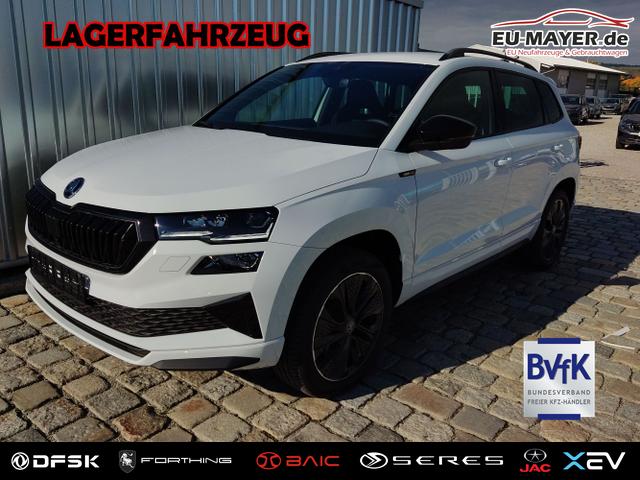 Lagerfahrzeug Skoda Karoq - Sportline 2.0 TSI 190 PS 4x4 DSG Navi-Anh&auml;ngerkupplung-Garantie-LED-Matrix-AppleCarPlay-Android-Auto-ACC-Kessy-2-Zonen-Klimaautomatik-18''Alu-Sofort