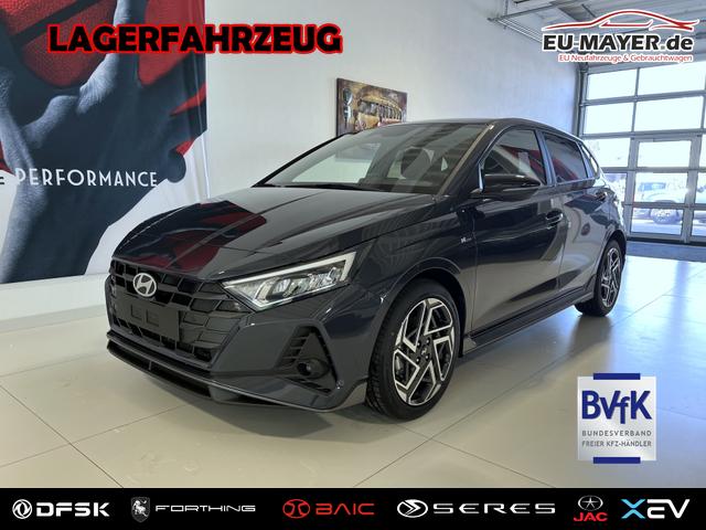 Lagerfahrzeug Hyundai i20 - N Line 1.0 T-GDI 73 kW (100 PS) Navigationssystem, Klimaautomatik, Lenkradheizung, Sitzheizung, Android Auto, Apple CarPlay, LED-Scheinwerfer, Regensensor, 17" Leichtmetallfelgen, uvm.