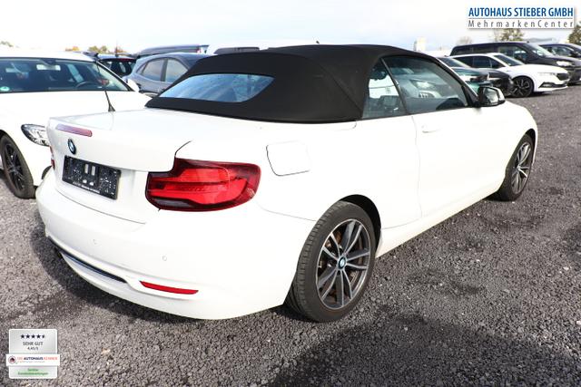 BMW 2er Sport Line 218i Cabriolet LED Nav SHZ PDC Temp 