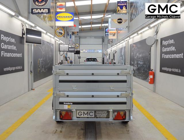 Brenderup Modell 1205 S / 750 kg + Zubehör mit Kippfunktion, Stützrad, Kastenaufsatz 