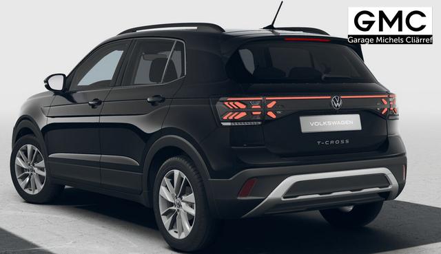 Volkswagen T-Cross LIFE 1.0 TSI 115PS DSG/AUTOMATIK, Deep-Black-Metallic, Parksensoren v/h, Rückfahrkamera, Privacy-Glas, Sitzheizung, Climatronic, IQ LIGHT MATRIX-LED, Radio Ready2Discover+App-Connect, 17" Alu, KEYLESS, Lendenwirbelstütze, M-Lederlenkrad, Digital Cockpit Pro 