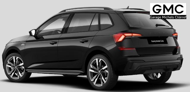 Skoda Kamiq Monte Carlo 1.5 TSI 150PS DSG, 5J GARANTIE, 18"ALU, METALLIC, ELE. HECKKLAPPE, ANH&Auml;NGERKUPPLUNG, BEH. FRONTSCHEIBE, MATRIX-LED, PANORAMADACH, Sitzheizung, Lenkradhzg, Ladeboden, ACC, SIDE Assist, Virtual Cockpit 10", Parksensoren, Kamera, KESSY, Privacy, Climatronic 