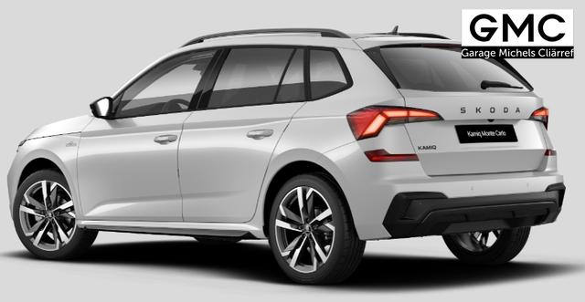 Skoda Kamiq Monte Carlo 1.5 TSI 150PS DSG, 5J GARANTIE, 18"ALU, METALLIC, ELE. HECKKLAPPE, ANH&Auml;NGERKUPPLUNG, BEH. FRONTSCHEIBE, MATRIX-LED, PANORAMADACH, Sitzheizung, Lenkradhzg, Ladeboden, ACC, SIDE Assist, Virtual Cockpit 10", Parksensoren, Kamera, KESSY, Privacy, Climatronic 