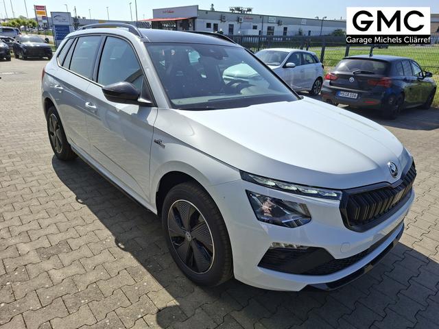 Skoda Kamiq Monte Carlo 1.5 TSI 150PS DSG (AUTOMATIK), MOON-WHITE PERLEFFEKT, PANORAMDACH, MATRIX-LED, SITZHEIZUNG, Sport-M-Lederlenkrad beheizt, SunSet, 2Z-Climatronic, Parksensoren vorn/hinten, R&uuml;ckfahrkamera, Kessy, Radio 8,25"+SmartLink, Virtual Cockpit, 17" Alu, Tempomat 