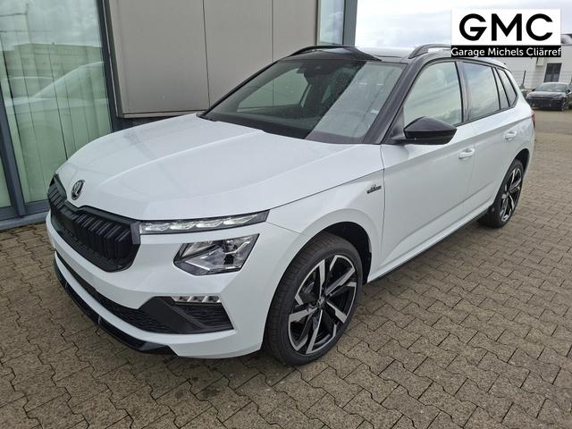 Skoda Kamiq Monte Carlo 1.5 TSI 150PS DSG, 5J GARANTIE, WEISS-MET/Dach schwarz, 18" ALU, AHK SCHWENKBAR, Panoramadach, Matrix-LED, Parksensoren v/h, Kamera, Tempomat, Virtual Cockpit (8"!!), Kessy, Winter-Paket, Climatronic, Radio 8", SmartLink, NSW, Sport-M-Lederlenkrad beheizt 