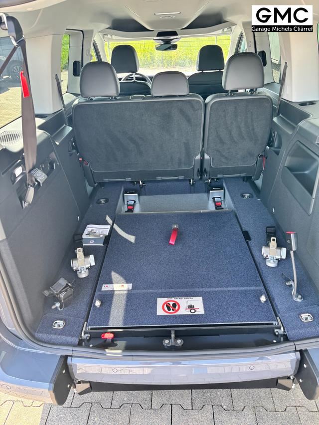 Volkswagen Caddy Maxi Style BEHINDERTENUMBAU (HECKAUSSCHNITT) 1.5 TSI 115PS DSG/AUTOMATIK, PURE-GREY, 17" Alu/Ganzjahresreifen, Winterpaket, ACC-Tempomat, Toter-Winkel, ParkAssist, Parksensoren vo/hi, R&uuml;ckfahrkamera, Radio Ready2Discover 10" + Wireless AppConnect, Climatronic 