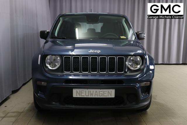 Jeep Renegade 1.5 T4 DCT7 e-Hybrid Longitude 1469 96 kW435 Blue Shade 015 Stoff Schwarz "61P Blue Shade Metallic Business-Paket Longitude: Uconnect Smartouch 8.4 mit 8,4""-Touchscreen, Navigationssystem, Bluetooth, AUX-IN-und USB sowie DAB, Apple CarPlay&Android Auto und LIVE Services, Fahrersitz mit elektr. Lordosenst&uuml;tze 2-fach verstellbar"
