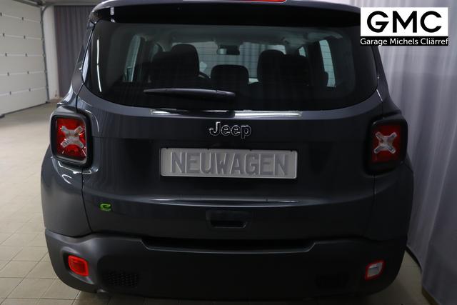 Jeep Renegade 1.5 T4 DCT7 e-Hybrid Longitude 1469 96 kW679 Graphite Grau 015 Stoff Schwarz "5DT Graphite Grau Business-Paket Longitude: Uconnect Smartouch 8.4 mit 8,4""-Touchscreen, Navigationssystem, Bluetooth, AUX-IN-und USB sowie DAB, Apple CarPlay&Android Auto und LIVE Services, Fahrersitz mit elektr. Lordosenstütze 2-fach verstellbar"