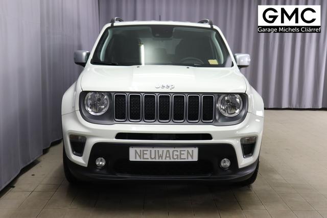 Jeep Renegade 1.5 T4 DCT7 e-Hybrid Limited 1469 96 kW296 Alpine White 020 Stoff Schwarz "Navigationssystem 7KS Winter-Paket UGM Uconnect Smartouch 8.4 mit 8,4""-Touchscreen, Navigationssystem, Bluetooth, AUX-IN-und USB sowie DAB, Apple CarPlay&Android Auto und LIVE Services 070 Seitenscheiben hinten und Heckscheibe verdunkelt Alpine White"