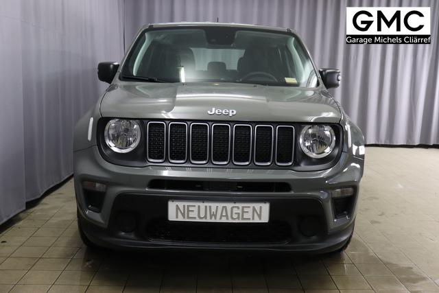 Jeep Renegade 1.5 T4 DCT7 e-Hybrid Longitude 503 Sting Grey 015 Stoff Schwarz "8CZ Sting Grey Business-Paket Longitude: Uconnect Smartouch 8.4 mit 8,4""-Touchscreen, Navigationssystem, Bluetooth, AUX-IN-und USB sowie DAB, Apple CarPlay&Android Auto und LIVE Services, Fahrersitz mit elektr. Lordosenstütze 2-fach verstellbar" 1469 96 kW
