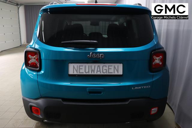 Jeep Renegade 1.0 T3 GSE Limited 999 88 kW470 Bikini Metallic 020 Stoff schwarz "2T2 Funktions-Paket CommandView® Panorama-Glasschiebedach 2Y7 Business-Paket 7KS Winter-Paket 61Q Bikini Metallic", Beispielbilder, ggf. teilweise mit Sonderausstattung