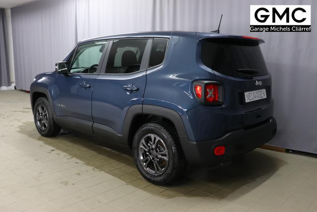 Jeep Renegade 1.6 Multijet 16V Longitude Diesel 1598 96 kW435 Blue Shade 015 Stoff schwarz "8F6 Reifen-Reparatur-Set (Kit Fix&Go) Business-Paket Longitude 070 Stark abgedunkelte Heckscheibe und Seitenscheiben hinten Blue Shade", Beispielbilder, ggf. teilweise mit Sonderausstattung