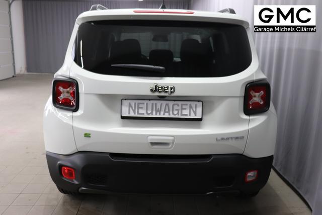 Jeep Renegade 1.5 T4 DCT7 e-Hybrid Limited 1469 96 kW296 Alpine White 020 Stoff Schwarz "7KS Winter-Paket 070 Seitenscheiben hinten und Heckscheibe verdunkelt 5CA Alpine White"
