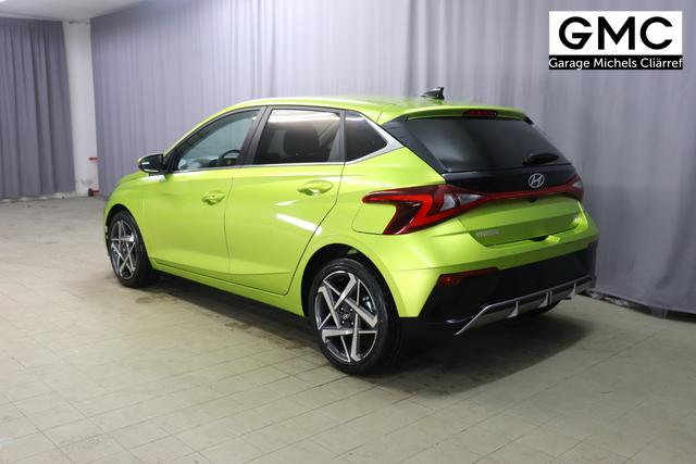 i20 (BC3) Trend Line 1.0 T-GDi 74kW Lucid Lime Metallic Sitzpolsterung in Stoff Schwarz PA4 Infotainment-Paket