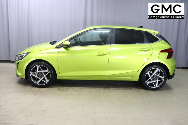 i20 (BC3) Trend Line 1.0 T-GDi 74kW Lucid Lime Metallic Sitzpolsterung in Stoff Schwarz PA4 Infotainment-Paket