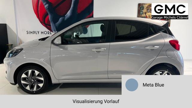 i10 GO Plus Meta Blue Vorlauf, Beispielbilder, ggf. teilweise mit Sonderausstattung