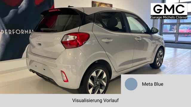 i10 GO Plus Meta Blue Vorlauf, Beispielbilder, ggf. teilweise mit Sonderausstattung