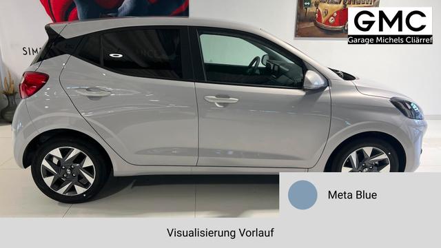 i10 GO Plus Meta Blue Vorlauf, Beispielbilder, ggf. teilweise mit Sonderausstattung